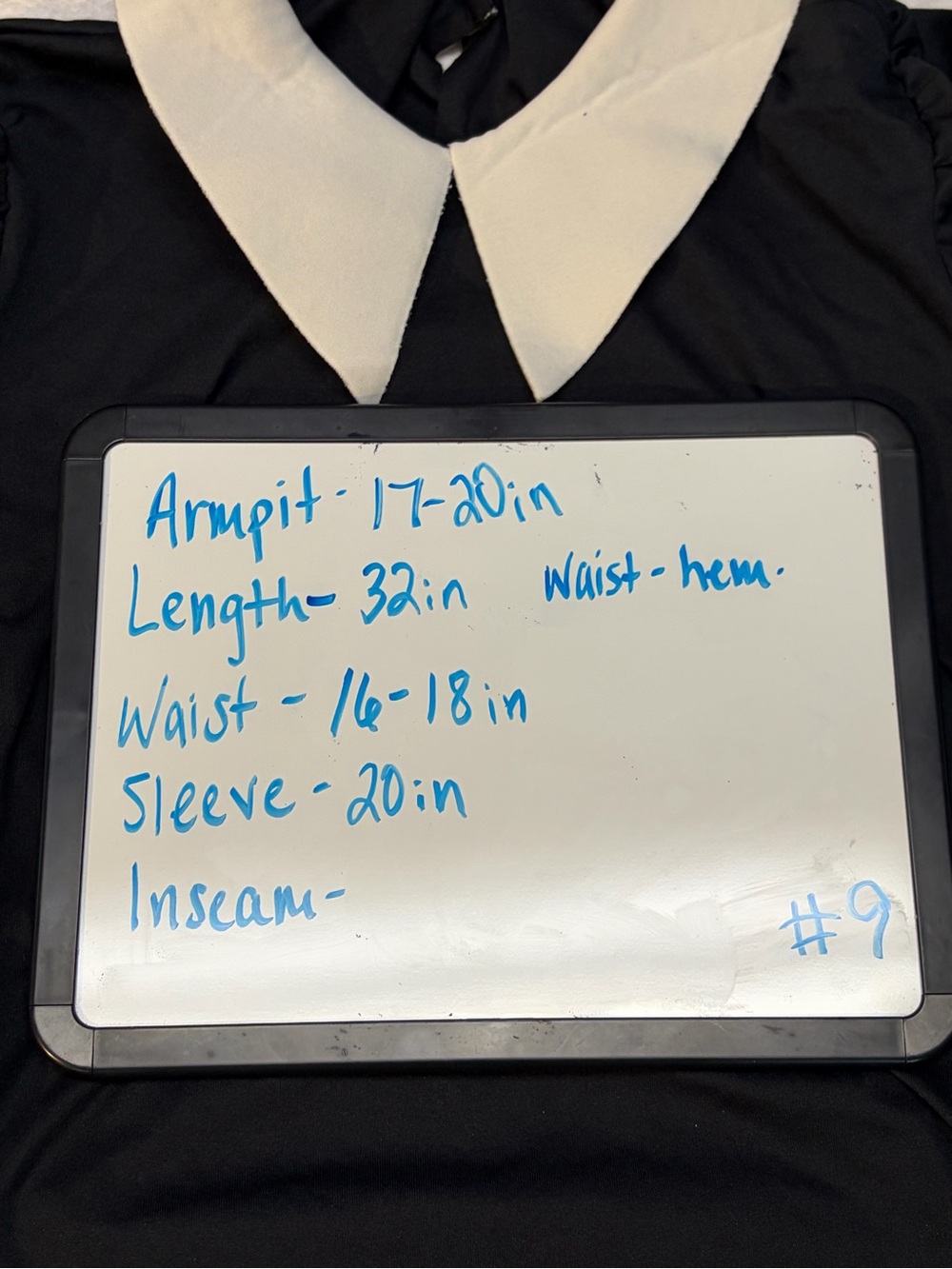 Bundle Wednesday Addams Dress with Wig and Thing - Picture 8 of 8